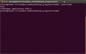 Завершение консольной программы Qt в терминале Ubuntu